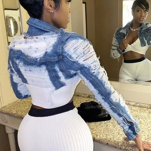 Distressed Denim Jacket